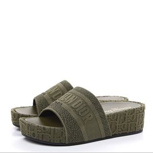 Dior Dway Oblique denim sandals / slides 37